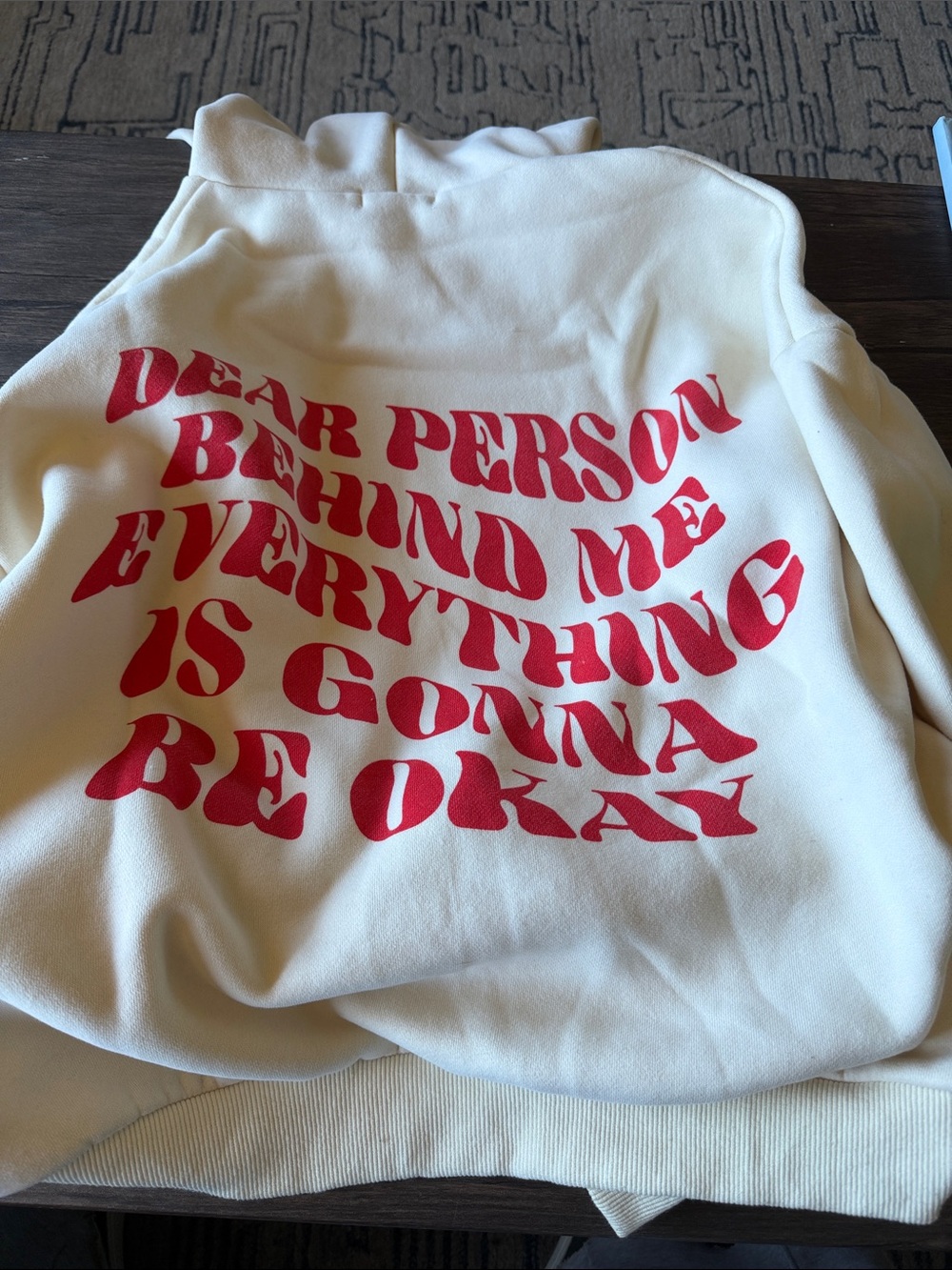 Edikted Everything's Ok Hoodie,
Cream Color, Size S - Picture 2 of 3